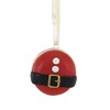 Holiday Ornament 2.0 Inch Christmas Macaron , Snowman Santa Wreath (3PC) - 2 of 4