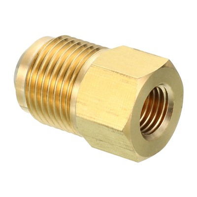 Unique Bargains Fit Air Gas Line Refrigeration Brass SAE 45 Degree Flare Plumbing Connectors