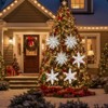 SEVOBAL Tree Ornaments 6PCS Set Christmas Tree Ornaments Iron Snowflake Hanger Decorative Hanging Pendant for Decorations, White, 6.1"*6.1"*6.1" - 2 of 4