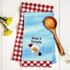 The Lakeside Collection Daisies and Ladybugs Set of 2 Kitchen Towels - Keep it Simple - image 2 of 3