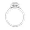 GILDED 1/2 CTTW Lab Grown Diamond Pear Shape Engagement Ring Set in Sterling Silver, Size 7 - 3 of 4