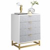 4 Drawer Dresser for Bedroom, Wood Chest of Drawers with Metal Legs - 3 of 4