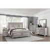 Vynxaria Traditional 2-Tone Bedroom Nightstand (Gray & Brown Top), 2 Dovetail Drawers, Oak Veneer/Wood/Engineered Wood, Antique Pewter Knobs - 4 of 4
