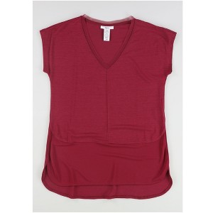 bar III Womens Mixed Media Knit Blouse - 1 of 2