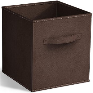 Sorbus 11 Inch Foldable Fabric Storage Cube Bin with Handles - for Organizing Pantry, Closet, Nursery, Playroom, and More - 1 of 4