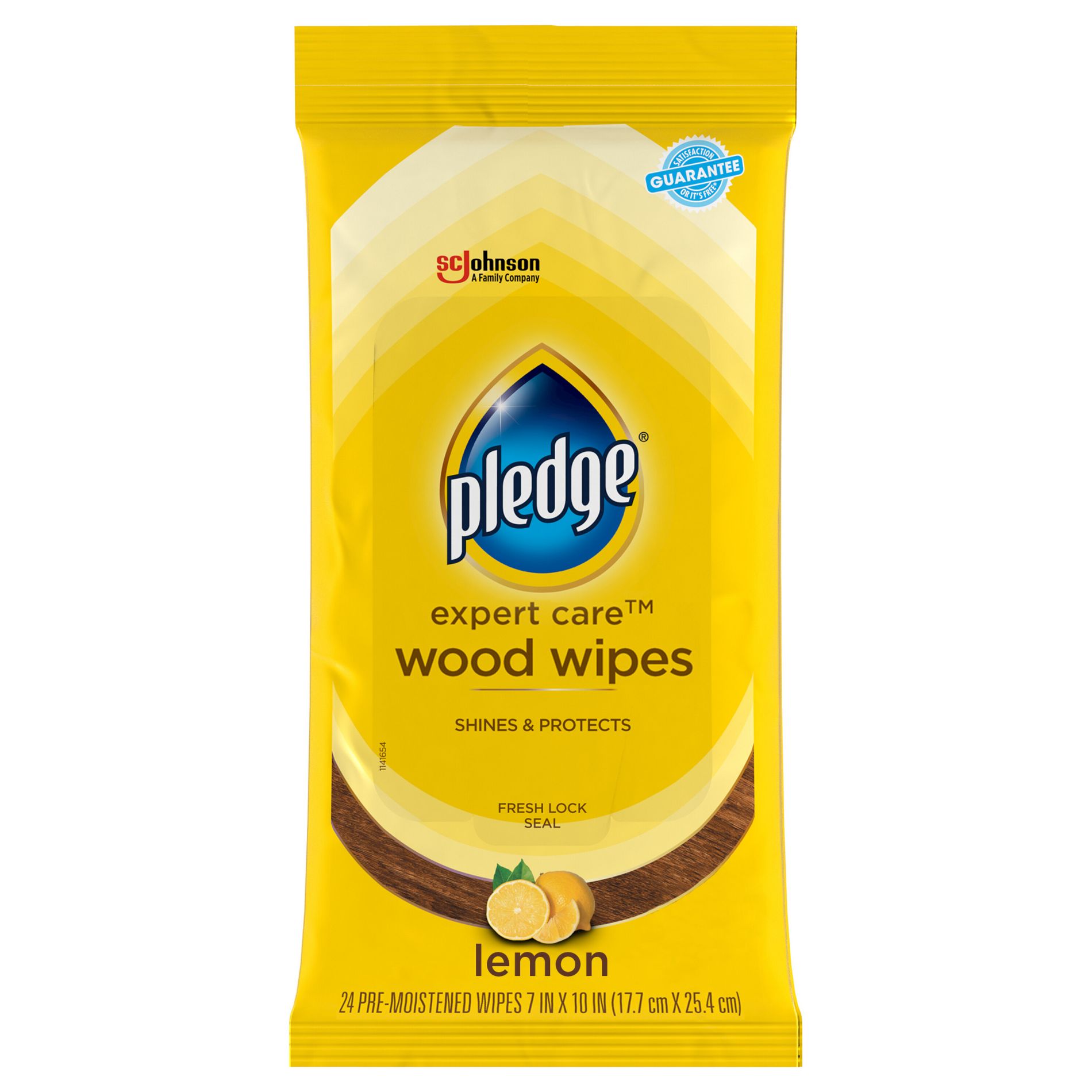 Pledge Multisurface Enhancing Wipes - Lemon - 24ct