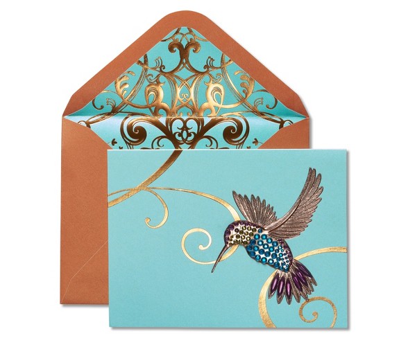 Papyrus Gem Hummingbird Blank Card