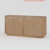 Kitchen 63" Modern Farmhouse Sideboard Buffet Cabinet w/ Storage and Fluted Doors - Storage Sideboard - 3 of 4