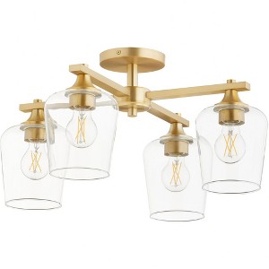 Quorum Lighting Veno 4 - Light Flush Mount in  Aged Brass - 1 of 1