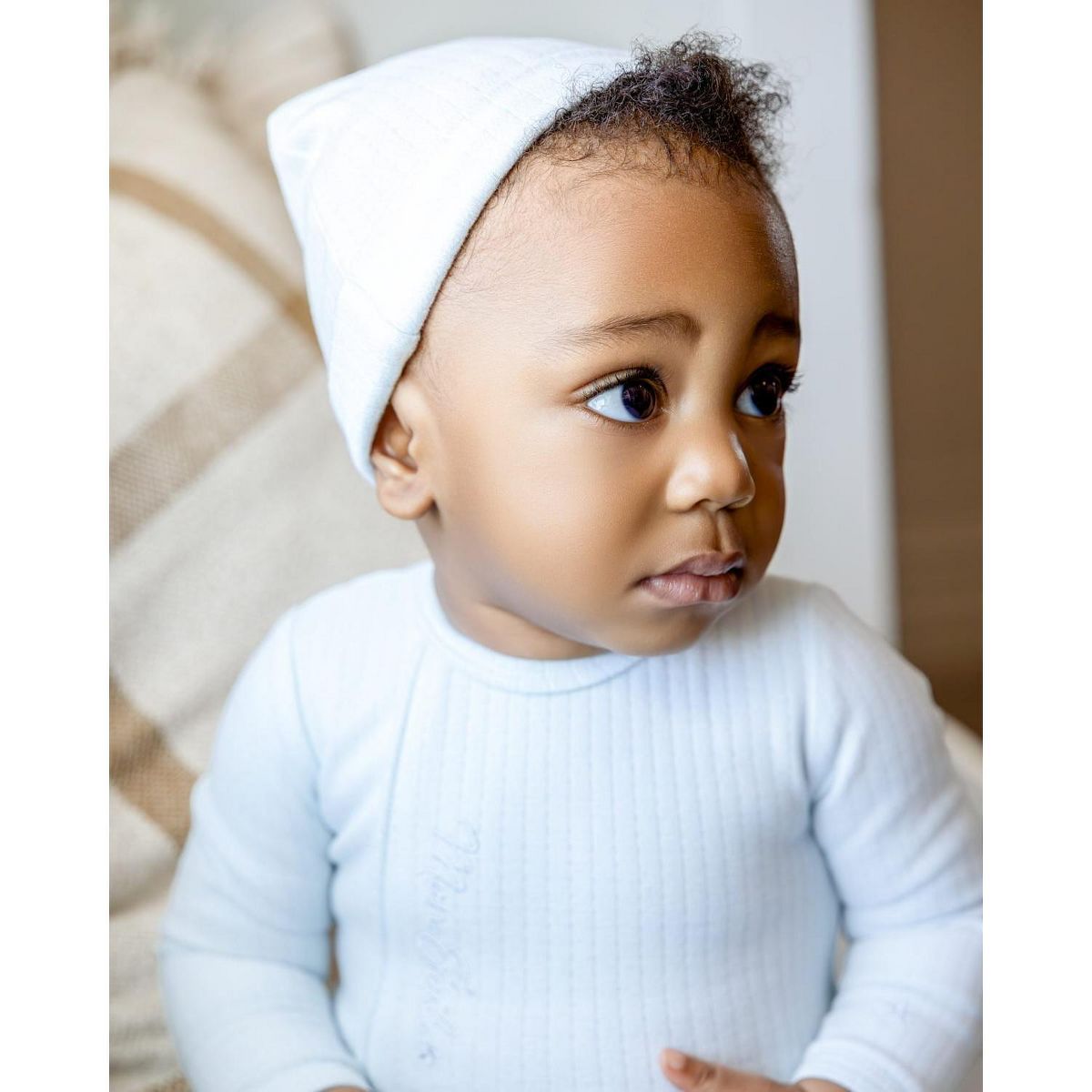 MiniMoi 3 Piece Baby "Mon Etoile" Cotton Rich Pointelle Footie Set - thumbnail 2