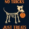 Men's Design By Humans No Tricks Just Treats Cute Halloween Dog Skeleton By rawresh6 T-Shirt - image 2 of 2