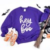Simply Sage Market Women's Graphic Sweatshirt Hey Boo Cursive Puff Print - 3 of 4