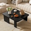 OUTSUPPLY Modular Coffee Table Set, Modern Splicing Design MDF Table, 2-Piece Convertible Living Room Furniture - 4 of 4