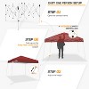 EAGLE PEAK Slant Leg Pop-up Canopy Tent Easy One Person Setup Instant Outdoor Beach Canopy Folding Portable Sports Shelter - 2 of 4