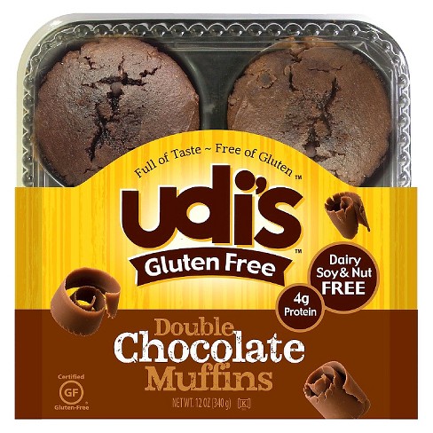 Udi S Gluten Free Double Chocolate Frozen Muffins 12oz 4ct Target
