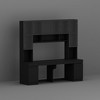 FUFU&GAGA Spacious Double Desk Workstation Light Strips and USB Ports - 3 of 4