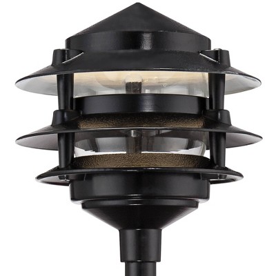 Black Die-Cast Aluminum LED Pagoda Pathway Light