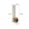 LLHZSY 13" Vanity Light with Straight Striped Glass Shades, 1-Light Wall Sconce Light - 3 of 4