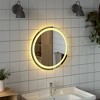 Aghana Digitals 19.7in Round LED Bathroom Mirror with Integrated Lighting, IP65 Waterproof, USB - 3 of 4