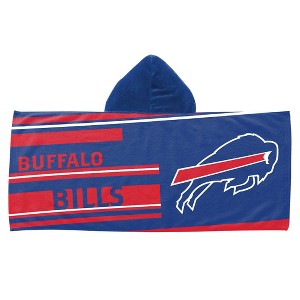 22"x51" NFL Buffalo Bills Liner Youth Hooded Towel - 1 of 3