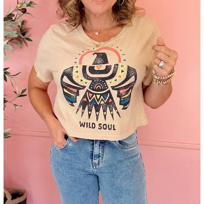 Women's Wild Soul Thunderbird Graphic Crop Top - FAIRE