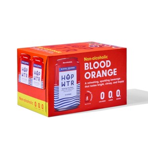 HOP WTR Blood Orange Non-Alcoholic - 6pk/12 fl oz Cans - 1 of 4