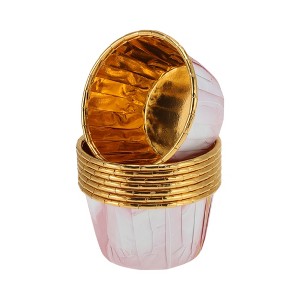 Unique Bargains Cupcake Liners Texture Pattern Disposable Laminated Paper 2.76"x1.54" 50 Pcs - 1 of 4