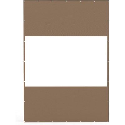 DOMETOUR Heavy Duty Outdoor Clear PVC Curtain, 18oz Waterproof, Tearproof, Weather Resistant for Patio/Gazebo/Pergola, 10'H x 7'W, Brown