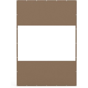 DOMETOUR Heavy Duty Outdoor Clear PVC Curtain, 18oz Waterproof, Tearproof, Weather Resistant for Patio/Gazebo/Pergola, 10'H x 7'W, Brown - 1 of 4