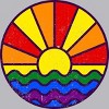 Design By Humans Summer LGBTQIA+ Pride Sunset Ocean By krobilad Tank Top - 2 of 2