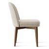 Modern Dining Chairs Set of 8, Upholstered Accent Side Chairs with Double Cushion Seat and Walnut-Finish Solid Wood Legs-Tanpinhause - 4 of 4