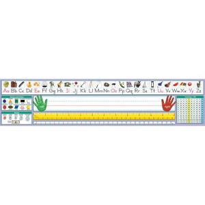 North Star Teacher Resources Adhesive Primary Traditional Manuscript Desk Plates, 17.5" x 4", Pack of 36 - 1 of 4