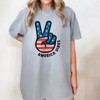 Simply Sage Market Women's Peace Sign Flag Vibes Short Sleeve Garment Dyed Tee - 2 of 2