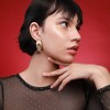 SOHI Women's California Gold Casual Stud Earrings - 3 of 4