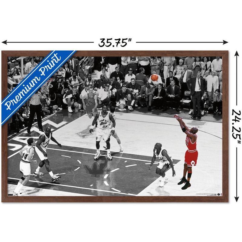 Trends International Michael Jordan - The Shot Horizontal Framed Wall Poster Prints, 3 of 7