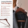 DEILSY Wood Suit Coat Hanger Brown (5 Pack) - 4 of 4