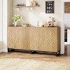 Tribesigns Sideboard Buffet Cabinet with Storage, 57.5" Farmhouse Coffee Bar Cabinet with 4 Doors & Shelves for Dining Room Kitchen - 2 of 4