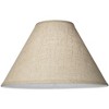 Brentwood Fine Burlap Large Empire Lamp Shade 6" Top x 17" Bottom x 11.5" Slant (Spider) Replacement with Harp and Finial - 3 of 4