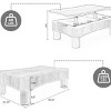 INFURNIC Coffee Tables Lift Top Coffee Table with Hidden Storage Fluted Panels and Hydraulic Lift for Living Room, Beige, 42.52"*27.17"*13.01" - 2 of 4