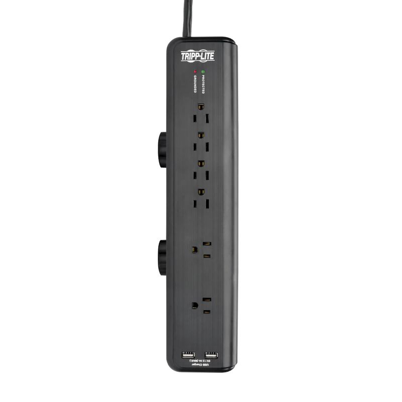 Tripp Lite 6-Outlet Surge Protector with Clamps and 2 USB Ports, 5 of 11