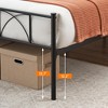 King Bed Frame with Headboard, 12.2" H Metal Platform Bed Frame with Heavy Duty Steel Slat Black King Size Bed Frame, No Box Spring Needed, Black - image 3 of 4