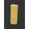 LED Wax Dripping Pillar Candles (Set Of 3) 8 Inch Height Flameless Home Lighting By Melrose - 3 of 3