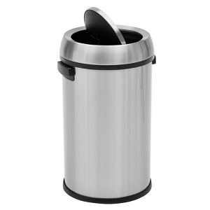 17 Gallon/65 Liter Trash Can, Fingerprint-Proof Stainless Steel Garbage Can - 1 of 4