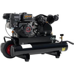 AMERLIFE 6.5HP Gas Air Compressor, 8/20 Gallon Portable Horizontal Tank with Wheels, 115PSI 196cc Engine for Workshop & Construction - 1 of 4