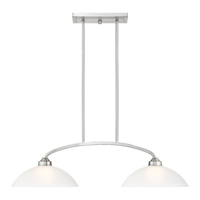 Livex Lighting Somerset 2 - Light Island Pendant Light in  Brushed Nickel