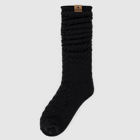 Bearpaw Women s Large Cable Boot Socks Black 5 10 Target