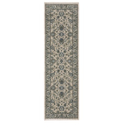 Oriental Weavers Aberdeen 070I1 Beige/ Blue Indoor Area Rug - 2'3" x 7'6"