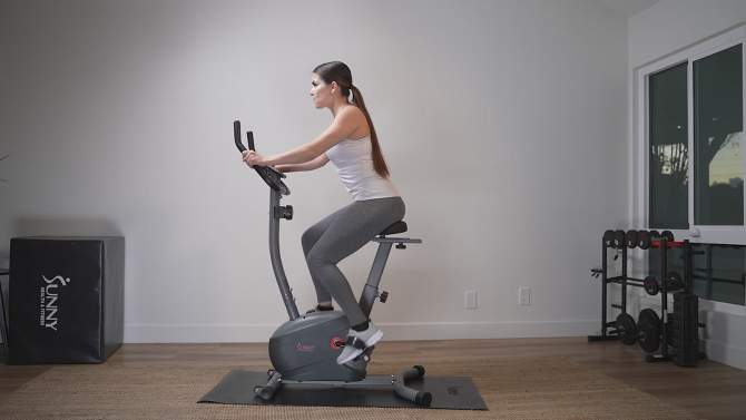 Sunny Health &#38; Fitness Performance Interactive Series Upright Exercise Bike, 2 of 11, play video