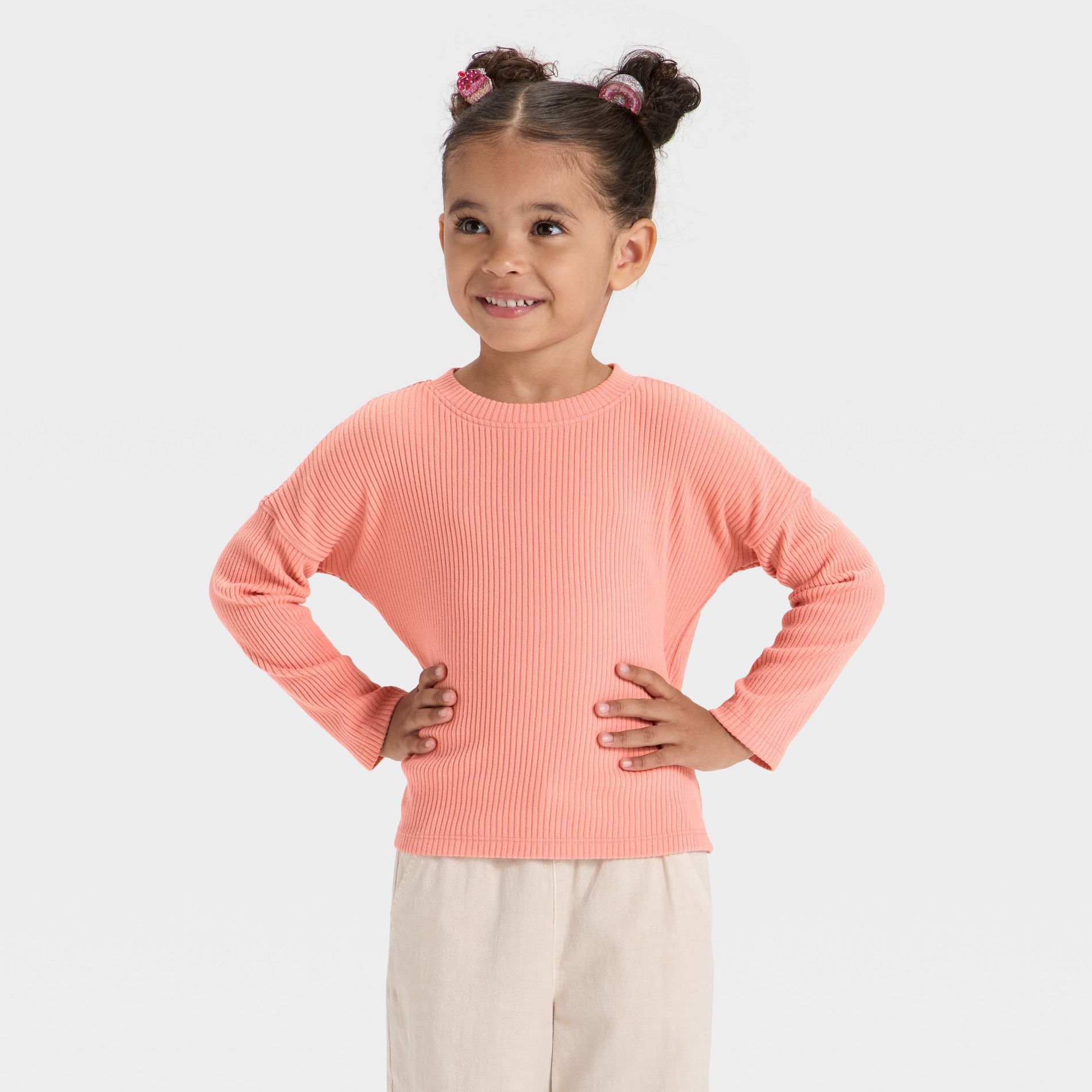Toddler Girls' Cozy Ribbed Top - Cat & Jack™