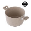 Lorren Home Trends Granite-Style Cooking Pot with Glass Lid, Beige Speckled, 6 Quart, Non-Stick Stock Pot for Kitchen, Stovetop - 3 of 4